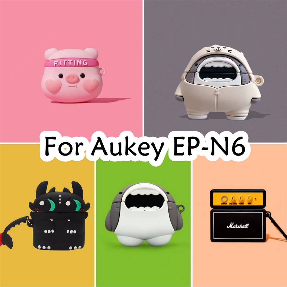 พร้อมส่ง! นําไปใช้กับ Aukey EP-N6 เคส Case เคสหูฟัง การ์ตูนซอก ซิลิโคนนุ่ม เคส เคสหูฟัง