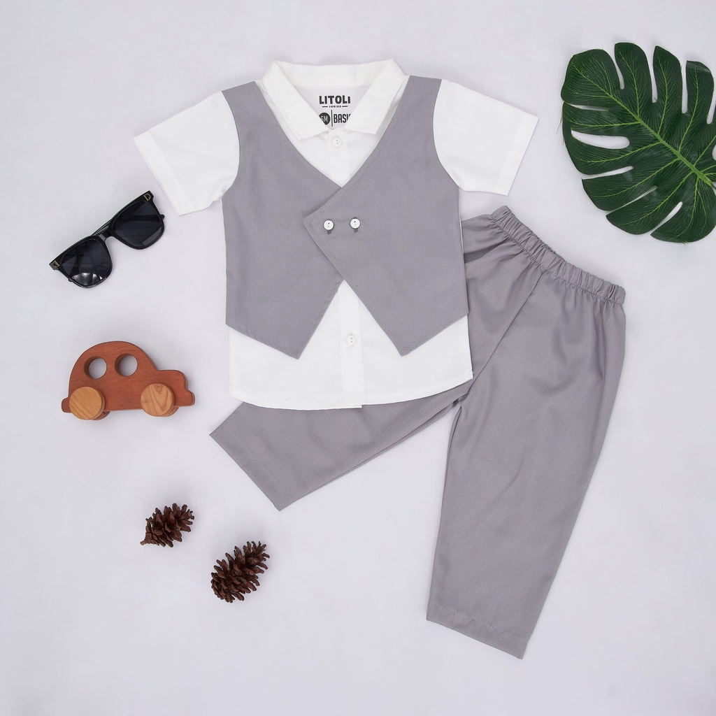 KEMEJA Litoli Tuxedo Shirt Mix 004 LKTM004