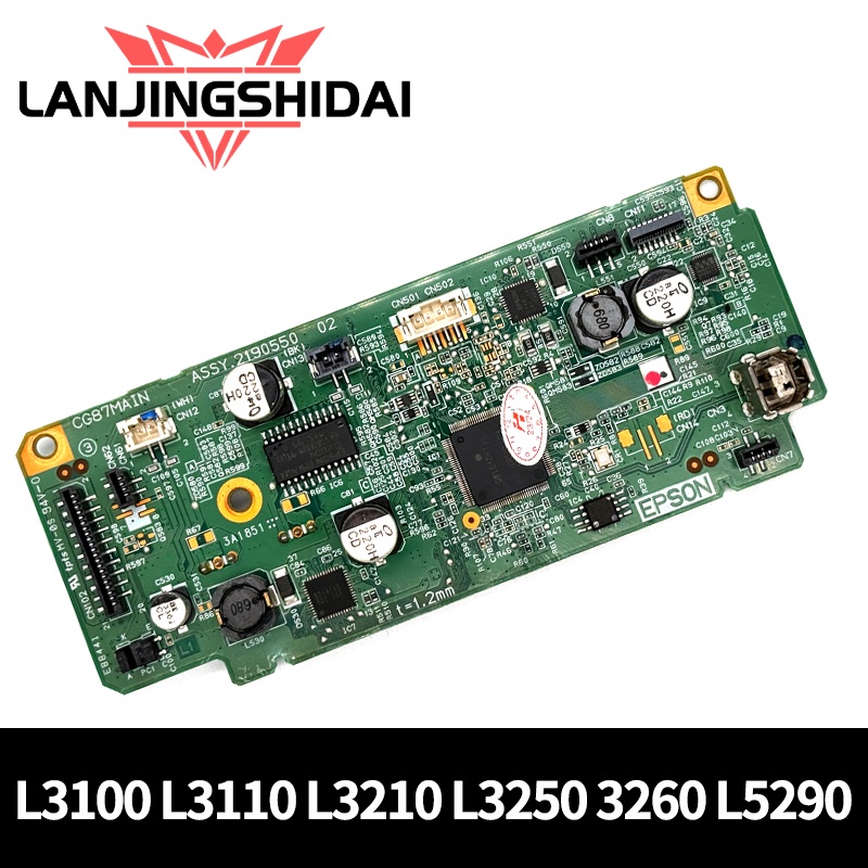 Epson Logic Board เมนบอร์ดเมนบอร์ด (ใช้แล้ว) สําหรับ L3110 L3210 L3250 L3100 L5290 100% ทดสอบ