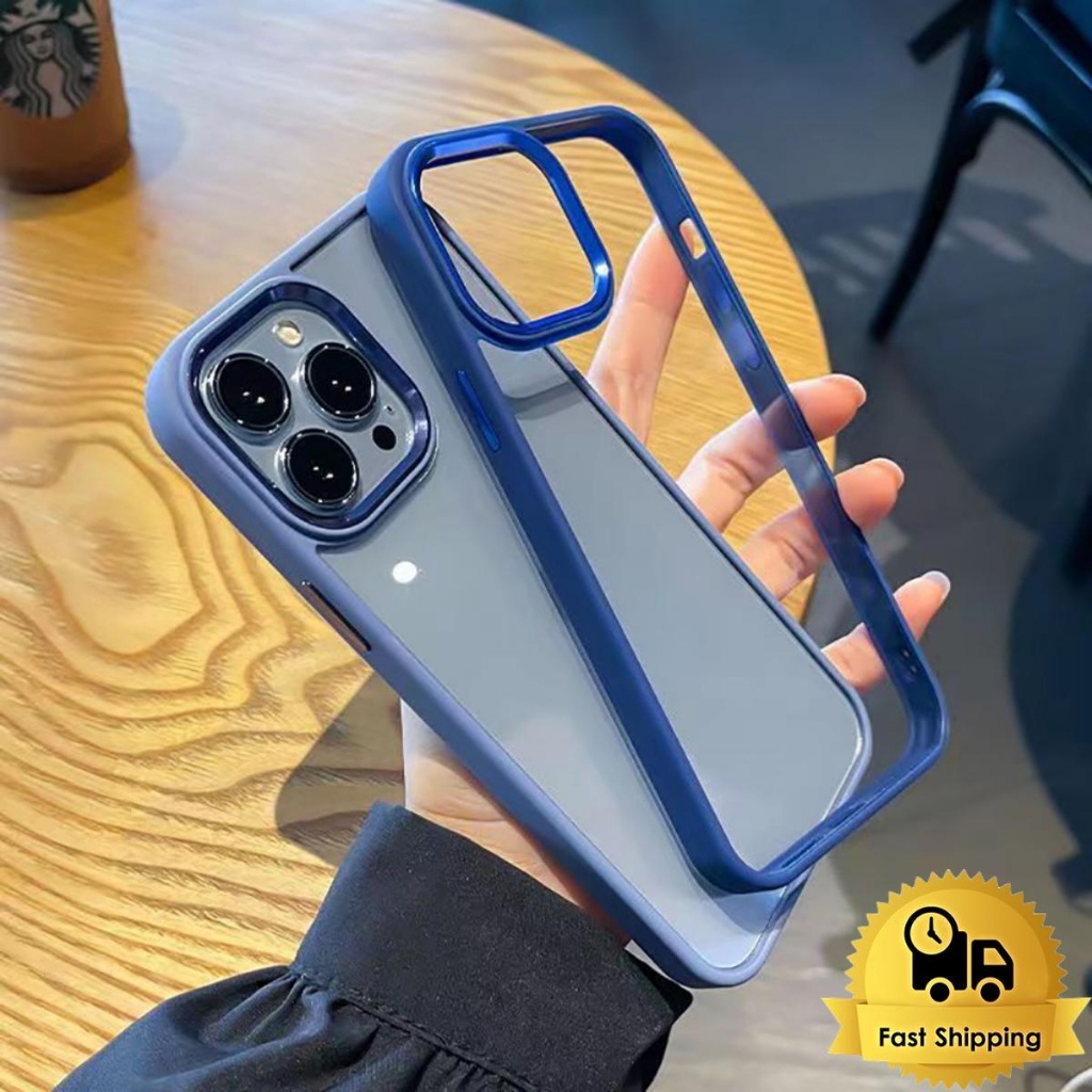 TPU เคสโทรศัพท์ For Iphone 15 11 12 13 14 Pro Max X XS 7 8 Plus XR 15pro 15plus 14ProMax 13ProMax กันกระแทก โปร่งใส 040