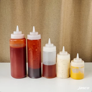 Jasco ขวดซอส ปากกว้าง (ไม่มีจุกปิด) Wide Mouth Squeeze Dispensers