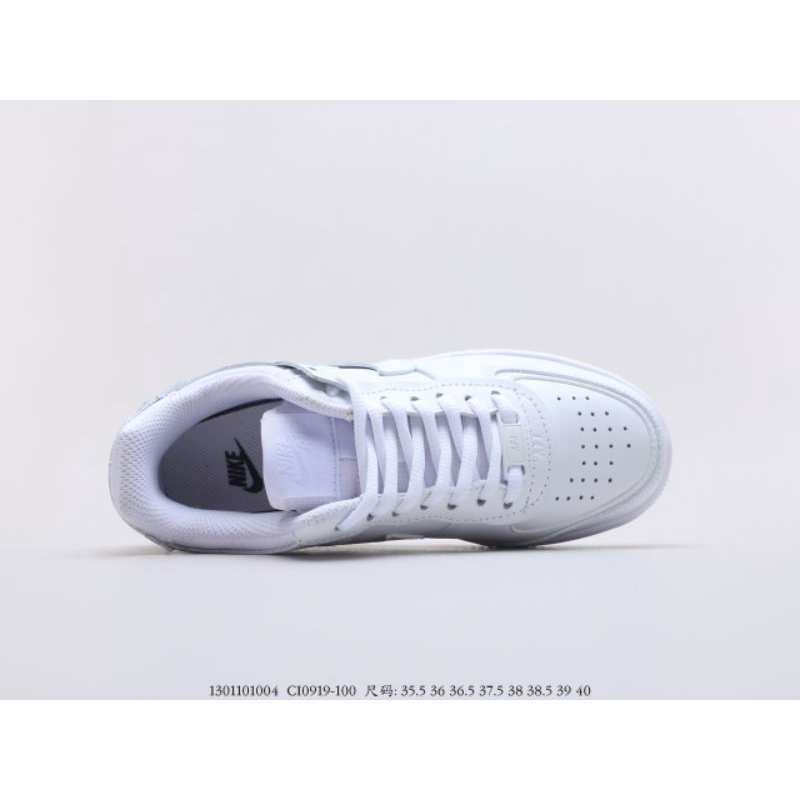 Sepatu Nike Air Force 1 Shadow Triple White BNIB แท้ 100% แฟชั่น รองเท้า สำหรับขาย