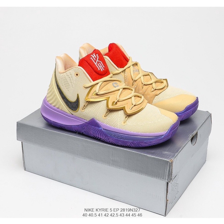 【3 COLOR】100% original Nike Kyrie 5 SpongeBob NBA Matching Basketball Shoes For Men แฟชั่น