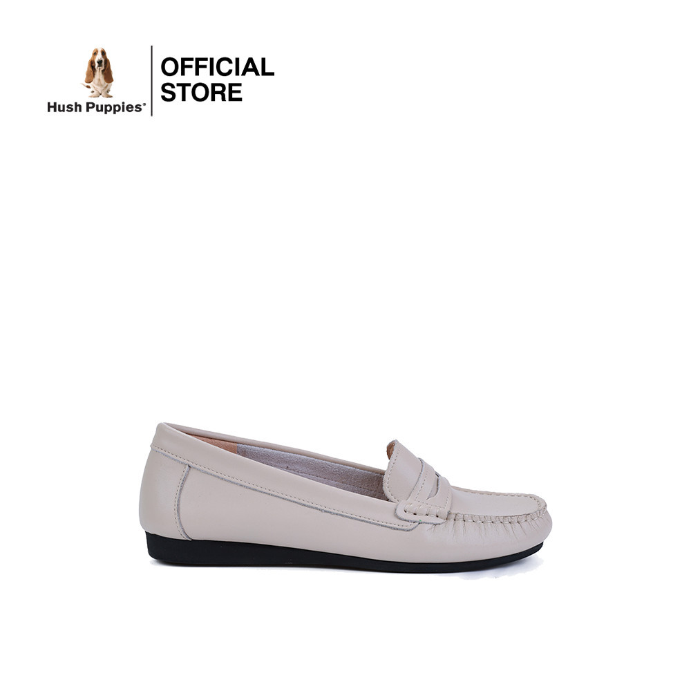 Hush Puppies รองเท้าผู้หญิง รุ่น HP 8WCFPP374LC สีเบจ (รองเท้าลำลองหนังแท้ แบบสวม)