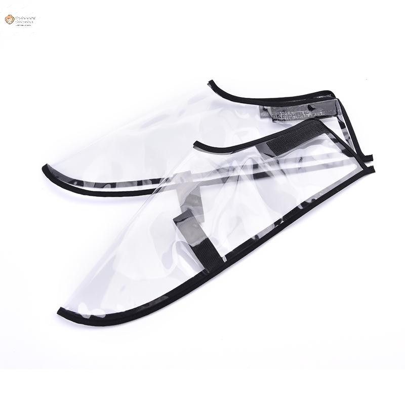 Cod ผ้าคลุมรองเท้าตัดผม PVC Clear Shoe Cover Foots Covers Hair Stylist Shoes ใหม่