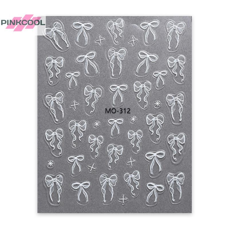 Pinkcool 1 แผ่นริบบิ้นสีขาว Bowknot 3D นูนบรรเทาตกแต่งเล็บสติกเกอร์เล็บเครื่องมือ Decals ร้อน ราคา ถูกที่สุด ดีลบีเคเค แกลเลอรีภาพที่ 4