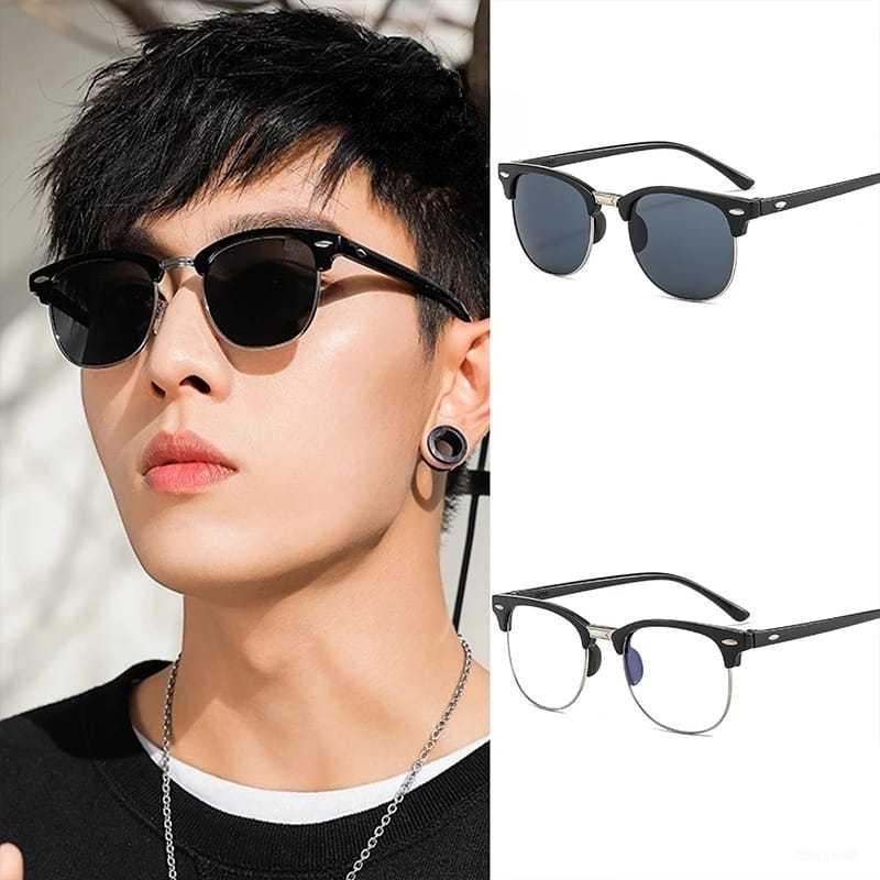 HZ แว่นกันแดดป้องกันแสงสีฟ้าสําหรับผู้ชายพร้อมแว่นกันแดดแฟชั่น K39