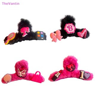 Thevantin Kawaii กิ๊บติดผม ลายฉลาม โบว์น่ารัก สีแดงกุหลาบ สําหรับตุ๊กตาบาร์บี้ Y2k