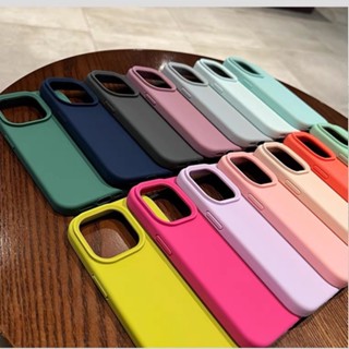 021.เคสกำมะหยี่โลโก้ ใช้สำหรับ iPhone 15 Pro max 15 Plus 15Promax Case เคสซิลิโคน พลัส ลบรอยได้  เคสกำมะหยี่ เคสซิลิโคน