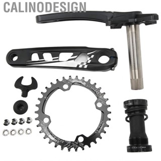 Calinodesign Bicycle Hollow Integrated Crank  Light Weight Crankset Grind Arenaceous Anode with Center Shaft for Mountain Bike