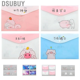 Dsubuy A4 Document Bag Transparent File Test Paper Storage  Snap Stationery Folder