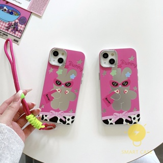 For เคสไอโฟน 14 Pro Max [Bunny Matte Silver Bowknot] เคส Phone Case For iPhone 14 Pro Max Plus 13 12 11 For เคสไอโฟน11 Ins Korean Style Retro Classic Couple Shockproof Protective TPU Cover Shell