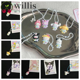 Willis Kuromi พวงกุญแจ, KT Cat My Melody, การ์ตูนเรซิ่น Cinnamoroll Pompom Purin Girls