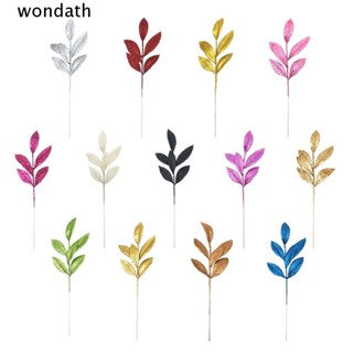 Wonda ใบมะกอกปลอม พลาสติก สีชมพูสดใส 35 ซม. สําหรับตกแต่งต้นคริสต์มาส งานแต่งงาน DIY 10 ชิ้น