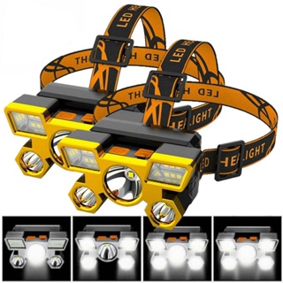 2PCS Brightest Head Lamp LED Headlight Rechargeable Waterproof Flashlight  Headlamp