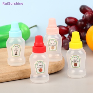 Ruisurshine ขวดซอสมะเขือเทศ น้ําผึ้ง ขนาดเล็ก แบบพกพา 4 ชิ้น ต่อชุด