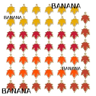 Banana1 จี้รูปใบเมเปิ้ล คละสี 24x19 มม. 40 ชิ้น