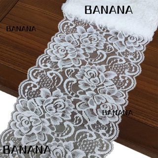 Banana1 ริบบิ้นลูกไม้ กว้าง 6.7 นิ้ว สีขาว 5 หลา สําหรับทํางานฝีมือ ตกแต่งงานแต่งงาน DIY