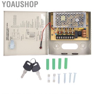 Yoaushop CCTV Power Supply  110V 220V Less Interference Closed Circuit Metal Housing with Lock and Keys for Lighting System