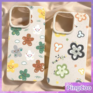 Pingcoo - เข้ากันได้สำหรับ เคส iphone 11 เคสไอโฟน เคสไอโฟน11 เป็นมิตรกับสิ่งแวดล้อมเคสสีขาวนุ่มป้องกันการกระแทกที่เรียบง่ายดอกไม้สีขาวสีเขียวเข้ากันได้กับ iphone 14 pro max 13 pro max 12 pro max xr xs 7plus 8plus