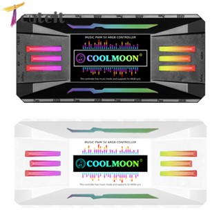 Tcuteit Cool Moon ARGB พัดลมระบายความร้อน 4-Pin PWM 5V 3-Pin สําหรับคอมพิวเตอร์