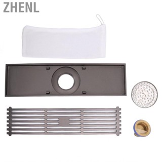 Zhenl Shower Floor Drain Bathroom Linear with Storage Bag for Balcony