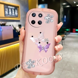 เคสโทรศัพท์มือถือ ซิลิโคนนิ่ม ใส กันกระแทก ลายผีเสื้อน่ารัก สําหรับ Realme11 RealmeC51 Realme 11 C51 NFC 4G 5G 2023