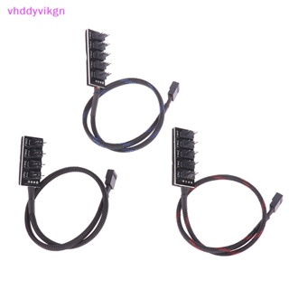 Vhdd สายเคเบิลอะแดปเตอร์แยกพัดลมระบายความร้อน CPU 1 เป็น 4 Pins TX4 PWM สําหรับคอมพิวเตอร์