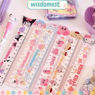 WISDOMEST ไม้บรรทัดวัด รูป Kuromi Pochacco Cinnamoroll เครื่องมือสําหรับนักเรียน จํานวน 3 ชิ้น