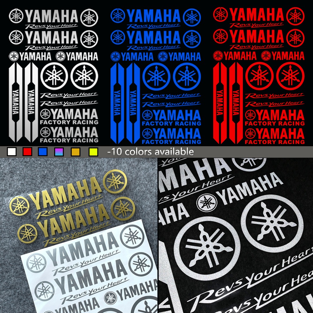 สติกเกอร์สะท้อนแสง ลายโลโก้สัญลักษณ์ YAMAHA Revs Your Heart สําหรับติดตกแต่งถังน้ํามันรถจักรยานยนต์ YAMAHA Mio Sporty Aerox Nmax V2 TFX150 SZ