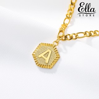 Ellastore123 สร้อยข้อเท้าโซ่ จี้ตัวอักษรภาษาอังกฤษ เครื่องประดับแฟชั่นสตรี