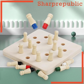 [Sharprepublic] เกมกระดานหมากรุกไม้ ของเล่นเสริมการเรียนรู้ สําหรับเด็กผู้ชาย และเด็กผู้หญิง