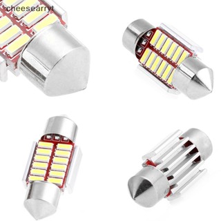 Chee โคมไฟอ่านหนังสือ LED 4014 12SMD C5W 31 มม. สําหรับติดตกแต่งภายในรถยนต์ 2 ชิ้น