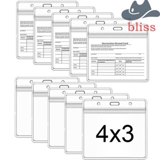 Bliss ป้ายแท็กใส ป้องกันบัตรฉีดวัคซีน CDC ขนาด 4x3 นิ้ว สําหรับเก็บนามบัตร