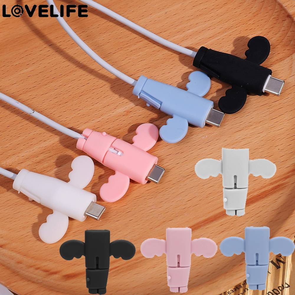  ฝาครอบป้องกันสายเคเบิลข้อมูล / ตัวป้องกันสายเคเบิลข้อมูล แบบสากล / ตัวป้องกันสายข้อมูล / ปลอกป้องกันการชาร์จอย่างรวดเร็ว / ปลอกป้องกันสายหูฟังน่ารัก / 