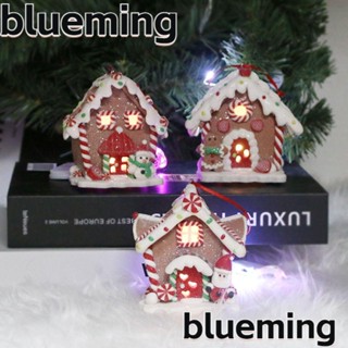 Blueming2 จี้โคมไฟ LED รูปบ้านขนมหวาน หลากสี สําหรับแขวนตกแต่งต้นคริสต์มาส