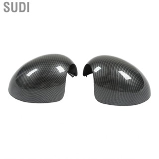 Sudi Wing Mirror Cover Clear Texture Door Side Rearview Cap Carbon Fiber Style Smooth Surface for Car