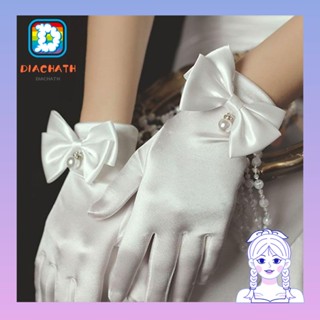 Diachath ถุงมือเต้นรํา สีพื้น สําหรับงานปาร์ตี้ตอนเย็น