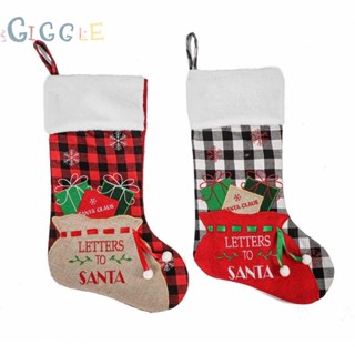 ⭐NEW ⭐Christmas Stocking Stocking White Xmas Tree Approx 50*27 Cm Black Candy Bag