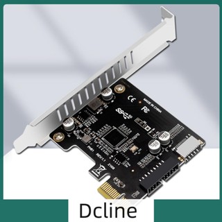 [Dcline.th] อะแดปเตอร์การ์ดควบคุมขยาย PCI-E เป็น USB 3.0 PCIE 19PIN PCI Express Hub