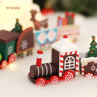 Wngds รถไฟไม้กวางเรนเดียร์ ขนาดเล็ก สําหรับตกแต่งปาร์ตี้คริสต์มาส