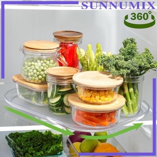 [Sunnimix] ถาดหมุน สําหรับตู้เย็น เครื่องปรุง เครื่องเทศ