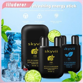 Skyvii Vitality Energy ยาสูดพ่นจมูกสดชื่นขับรถ Sleep สมุนไพรธรรมชาติตับ Lung ทำความสะอาดสมุนไพรซ่อมกล่องจมูก Double-Hole HO