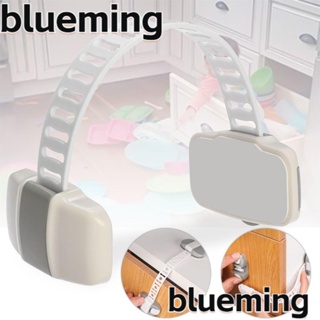 Blueming2 ตัวล็อคประตูตู้ ตู้ หัวเข็มขัดนิรภัย ปรับได้ ตัวล็อคนิรภัยเด็ก มัลติฟังก์ชั่น ป้องกันเด็ก การยึดที่แข็งแกร่ง พลาสติก ล็อคประตูตู้เย็น บ้าน