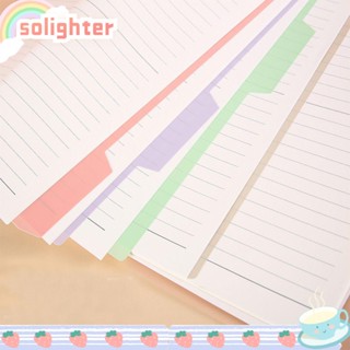 Solighter อินเด็กซ์แบ่งเล่ม พลาสติก ตัวอักษร หลายสี