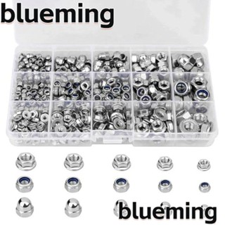 Blueming2 ชุดน็อตเมทริก สเตนเลส 304 หลายขนาด พร้อมกล่องจัดเก็บ M3 4 5 6 8 DIY 385 ชิ้น