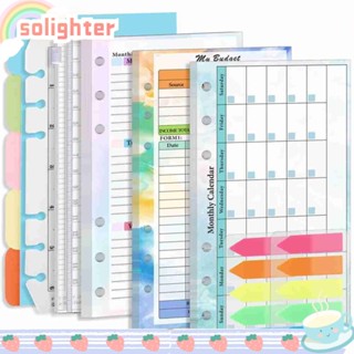 Solighter สมุดโน้ตบุ๊ก แบบเติม ขนาด A6 6 รู