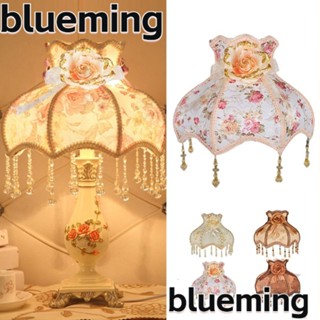 Blueming2 โคมไฟระย้า ผ้าลูกไม้ ลายดอกไม้ กันฝุ่น สไตล์วินเทจ สําหรับตกแต่งบ้าน