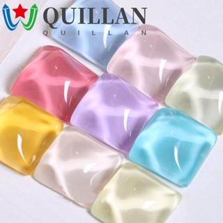 Quillan แผ่นบอร์ดแก้วใส ทรงกลม สําหรับตกแต่งเล็บ