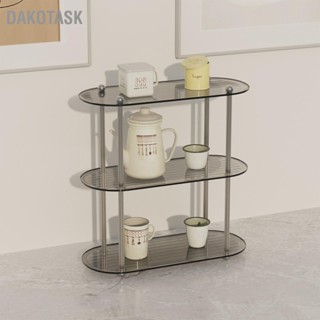 DAKOTASK ตกแต่งตารางชั้นวาง Simple 3 ชั้นที่ถอดออกได้เดสก์ท็อปองค์กร Rack สำหรับห้องนอนห้องน้ำ